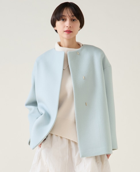 ノーカラーコート