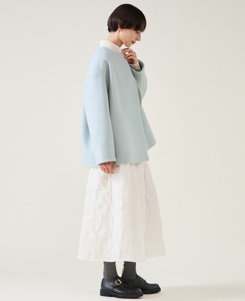 ノーカラーコート 詳細画像 サックス 5