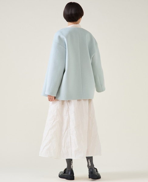 ノーカラーコート 詳細画像 サックス 6