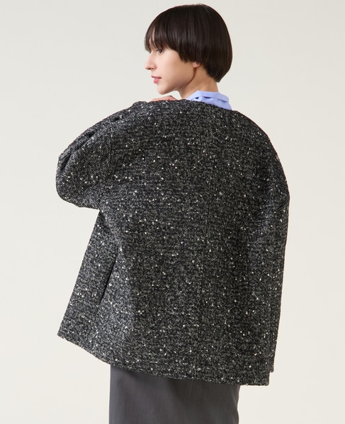 ノーカラーコート 詳細画像 ブラック 3