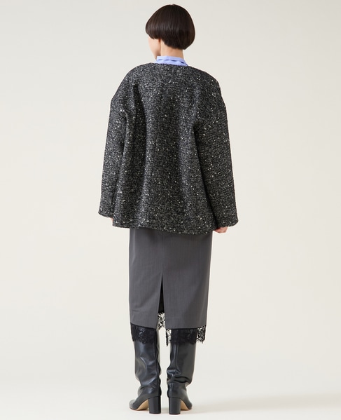 ノーカラーコート 詳細画像 ブラック 7