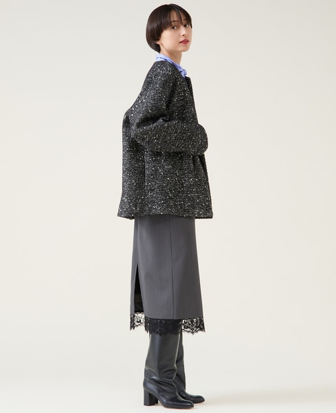 ノーカラーコート 詳細画像 ブラック 8