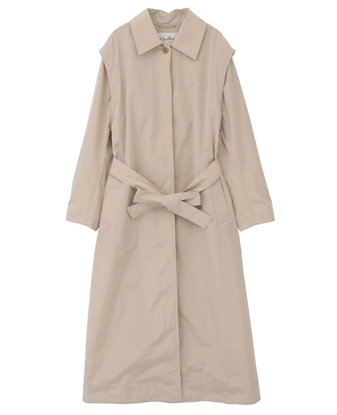 【l’heritage martinique/レリタージュ マルティニーク】テクニカルコットンタフタステンカラーコート 詳細画像 ライトベージュ 10