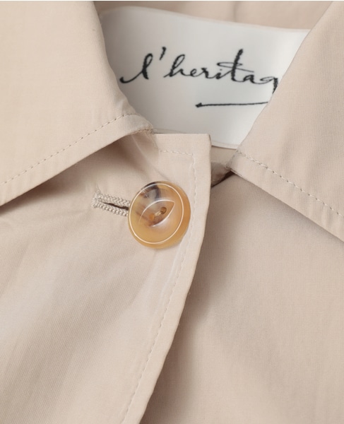 【l’heritage martinique/レリタージュ マルティニーク】テクニカルコットンタフタステンカラーコート 詳細画像 ライトベージュ 13