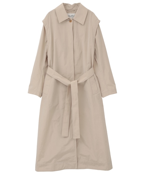 【l’heritage martinique/レリタージュ マルティニーク】テクニカルコットンタフタステンカラーコート 詳細画像 ライトベージュ 19