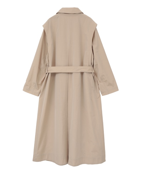 【l’heritage martinique/レリタージュ マルティニーク】テクニカルコットンタフタステンカラーコート 詳細画像 ライトベージュ 2