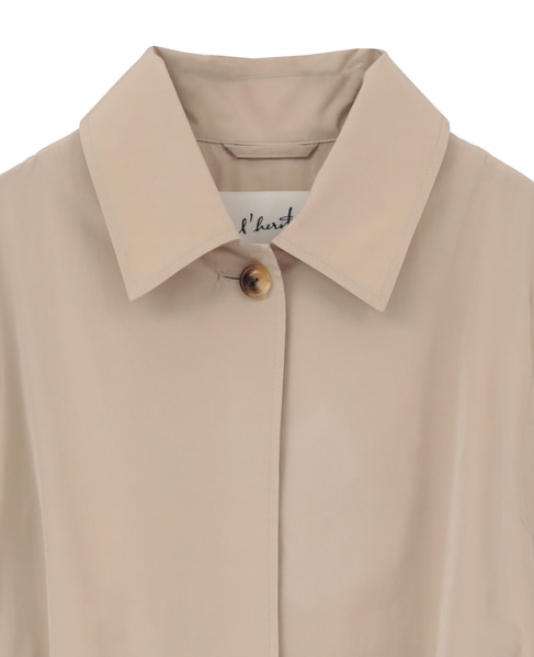 【l’heritage martinique/レリタージュ マルティニーク】テクニカルコットンタフタステンカラーコート 詳細画像 ライトベージュ 3