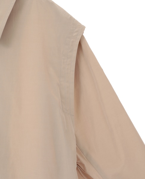 【l’heritage martinique/レリタージュ マルティニーク】テクニカルコットンタフタステンカラーコート 詳細画像 ライトベージュ 6