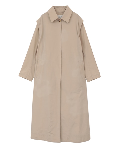 【l’heritage martinique/レリタージュ マルティニーク】テクニカルコットンタフタステンカラーコート 詳細画像 ライトベージュ 9