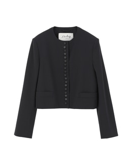 【l’heritage martinique/レリタージュ マルティニーク】T/W 2WAYストレッチクルーネックジャケット