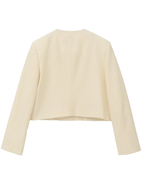 【l’heritage martinique/レリタージュ マルティニーク】T/W 2WAYストレッチクルーネックジャケット 詳細画像 ホワイト 10