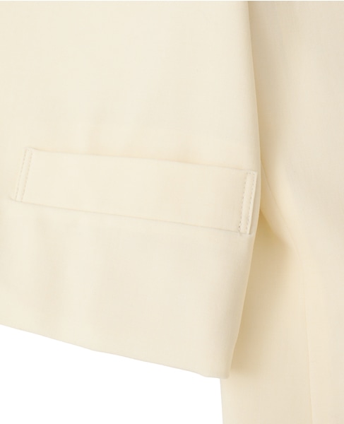 【l’heritage martinique/レリタージュ マルティニーク】T/W 2WAYストレッチクルーネックジャケット 詳細画像 ホワイト 13