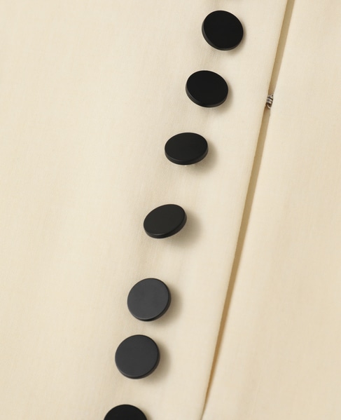 【l’heritage martinique/レリタージュ マルティニーク】T/W 2WAYストレッチクルーネックジャケット 詳細画像 ホワイト 6