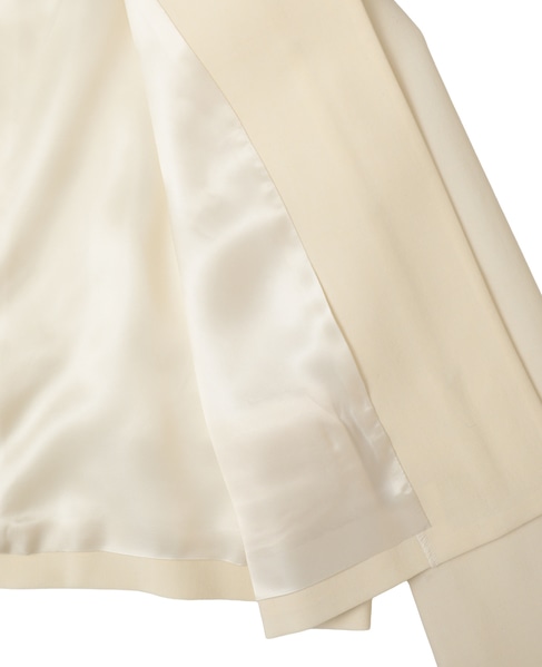 【l’heritage martinique/レリタージュ マルティニーク】T/W 2WAYストレッチクルーネックジャケット 詳細画像 ホワイト 7