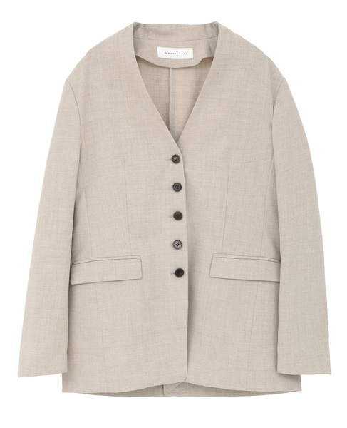 ノーカラージャケット（セットアップ可） 詳細画像 ナチュラル 1