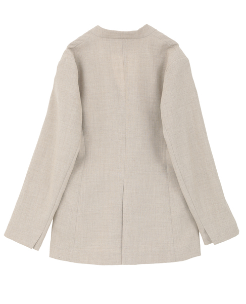 ノーカラージャケット（セットアップ可） 詳細画像 ナチュラル 2