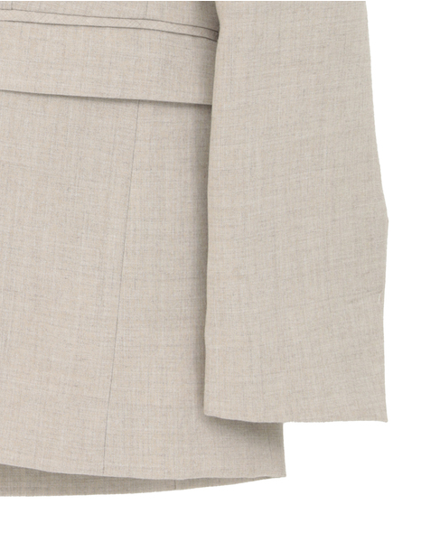 ノーカラージャケット（セットアップ可） 詳細画像 ナチュラル 4