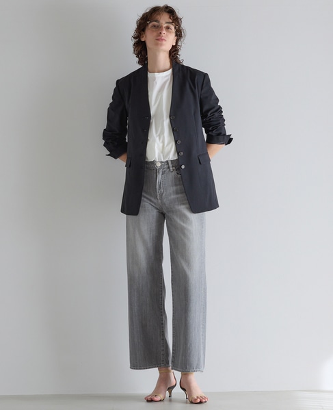 ノーカラージャケット（セットアップ可） 詳細画像 ネイビー 4