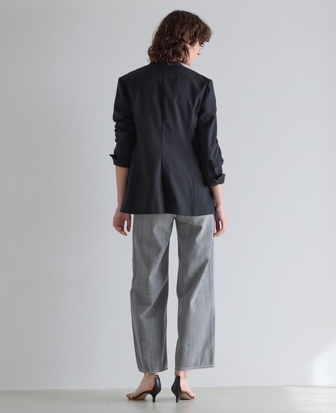 ノーカラージャケット（セットアップ可） 詳細画像 ネイビー 6