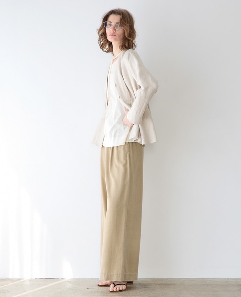 ソフトリネンタックジャケット（セットアップ可） 詳細画像 生成り 6