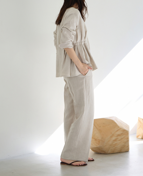 ソフトリネンタックジャケット（セットアップ可） 詳細画像 生成り 8