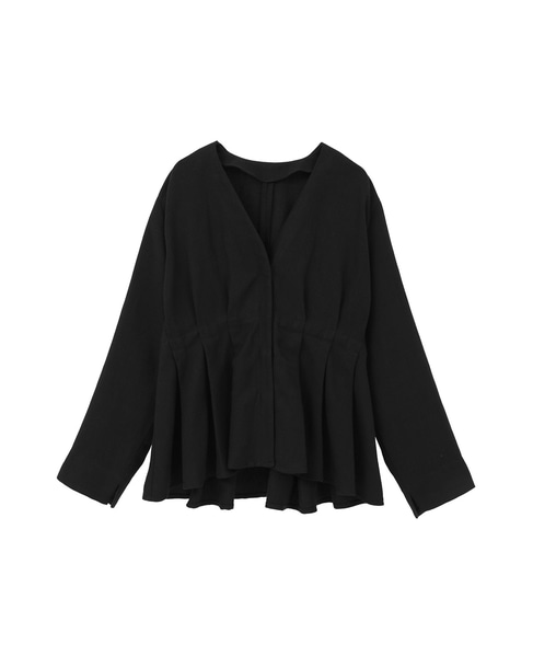 ソフトリネンタックジャケット（セットアップ可） 詳細画像 ブラック 1