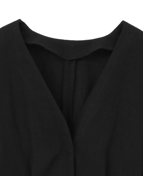 ソフトリネンタックジャケット（セットアップ可） 詳細画像 ブラック 3