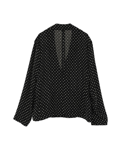 【l’heritage martinique/レリタージュ マルティニーク】ドットカットジャガードジャケット（セットアップ可） 詳細画像 ブラック×オフ 2