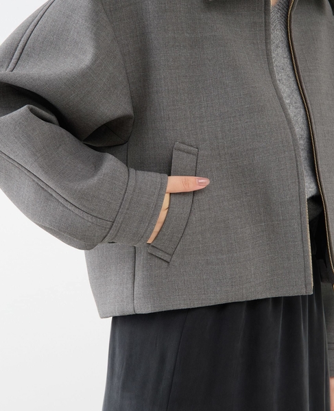 ギャバボンディングブルゾン 詳細画像 グレー 14