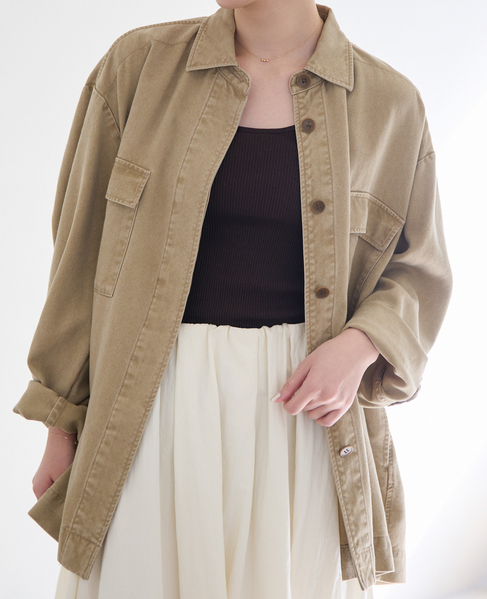 マットヴィンテージシャツブルゾン 詳細画像 ベージュ 9