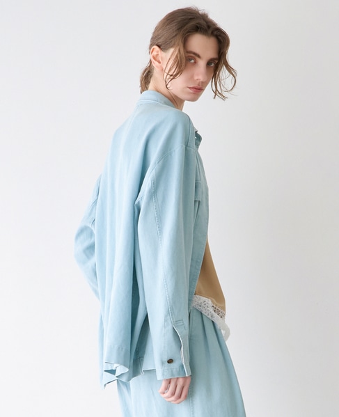 マットヴィンテージシャツブルゾン 詳細画像 サックス 3