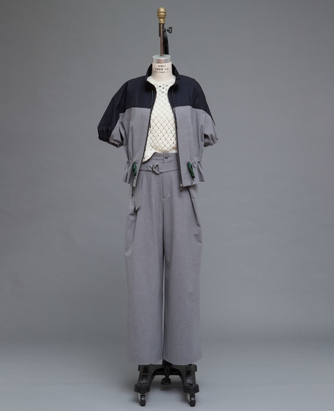 【l’heritage martinique/レリタージュ マルティニーク】ウーステッドチンツトラックジャケット 詳細画像 グレー 1