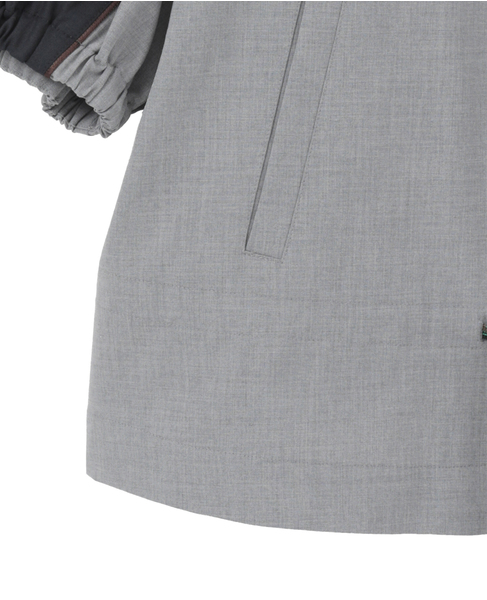 【l’heritage martinique/レリタージュ マルティニーク】ウーステッドチンツトラックジャケット 詳細画像 グレー 6