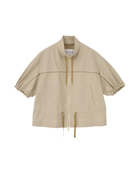 【l’heritage martinique/レリタージュ マルティニーク】ウーステッドチンツトラックジャケット 詳細画像 ベージュ 1