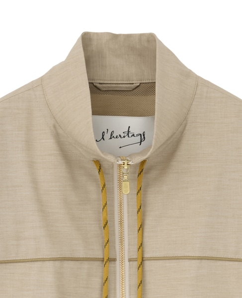 【l’heritage martinique/レリタージュ マルティニーク】ウーステッドチンツトラックジャケット 詳細画像 ベージュ 3