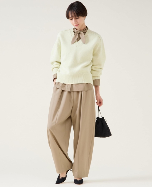 梳毛ギャババレルパンツ 詳細画像 ベージュ 10