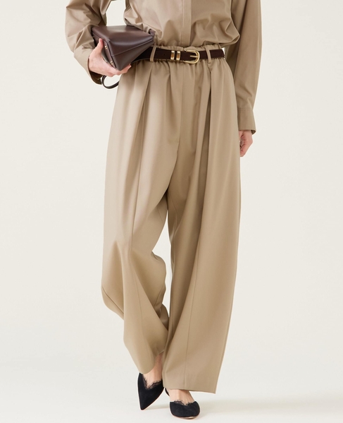 梳毛ギャババレルパンツ 詳細画像 ベージュ 3