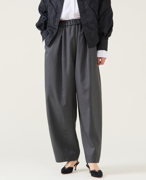 梳毛ギャババレルパンツ 詳細画像 グレー 1