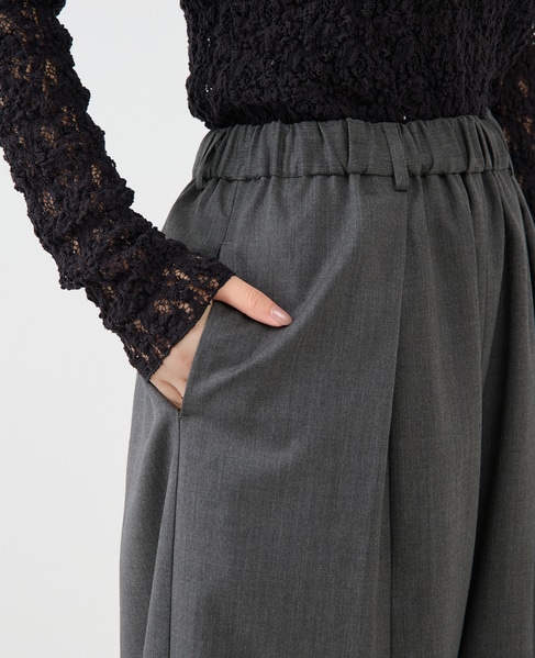 梳毛ギャババレルパンツ 詳細画像 グレー 14