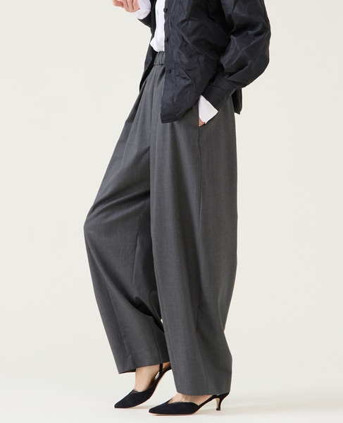 梳毛ギャババレルパンツ 詳細画像 グレー 2