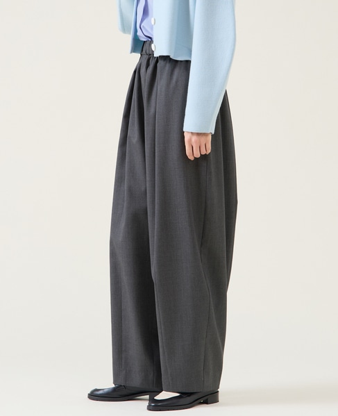 梳毛ギャババレルパンツ 詳細画像 グレー 3