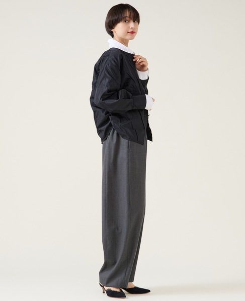 梳毛ギャババレルパンツ 詳細画像 グレー 6