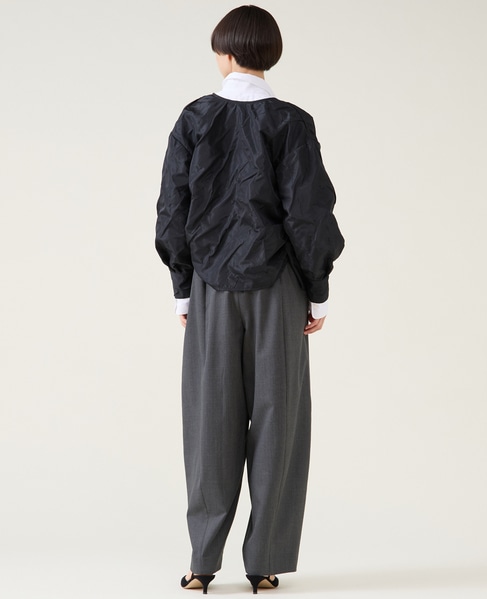 梳毛ギャババレルパンツ 詳細画像 グレー 7