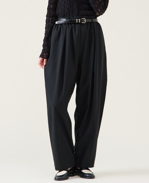 梳毛ギャババレルパンツ 詳細画像 ブラック 1