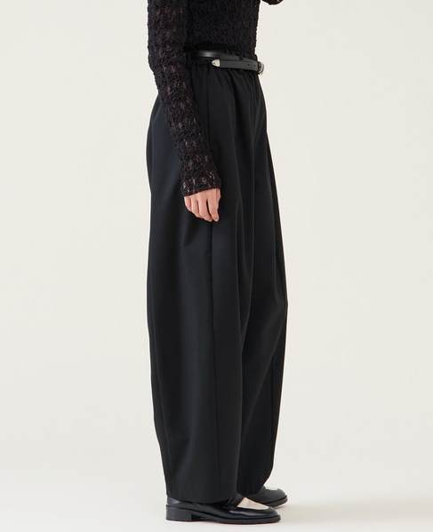 梳毛ギャババレルパンツ 詳細画像 ブラック 2
