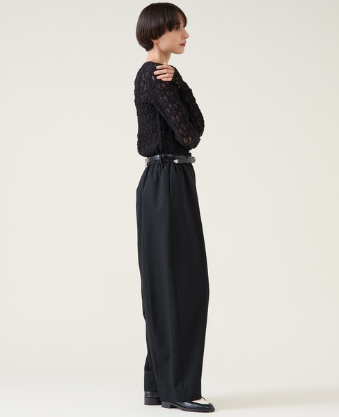 梳毛ギャババレルパンツ 詳細画像 ブラック 5