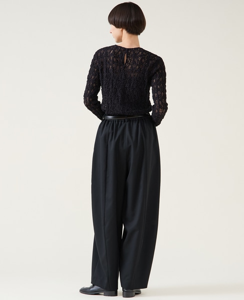 梳毛ギャババレルパンツ 詳細画像 ブラック 6