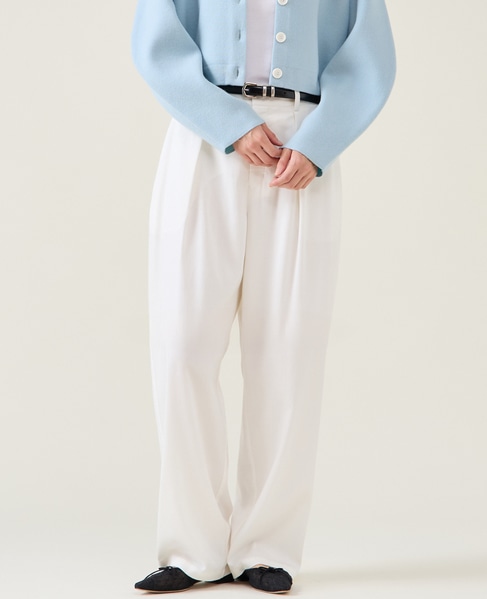 デニムカーブシルエットパンツ（セットアップ可） 詳細画像 ホワイト 1