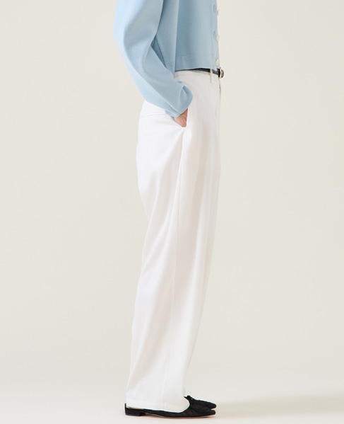 デニムカーブシルエットパンツ（セットアップ可） 詳細画像 ホワイト 2