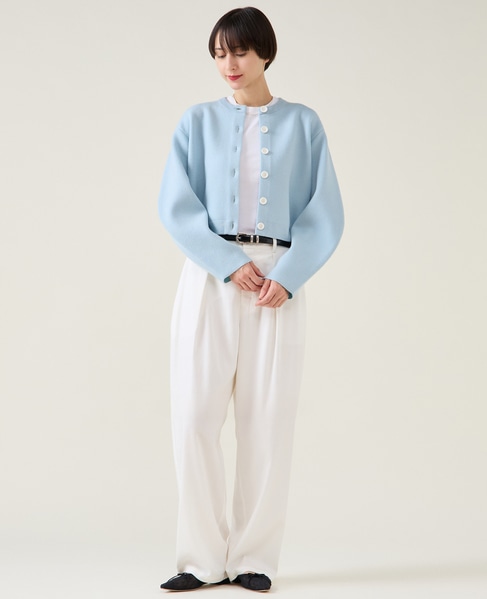 デニムカーブシルエットパンツ（セットアップ可） 詳細画像 ホワイト 4